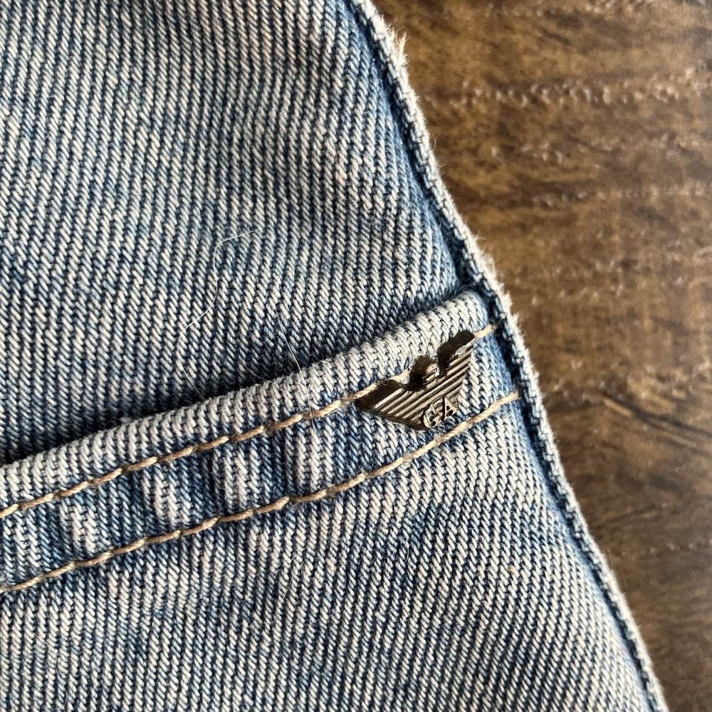 Vintage Armani True Blues Light Wash Denim Jeans Made in Italy High Ris - Picture 6 of 12